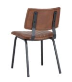 Restaurant Chair in Cognac Faux Leather