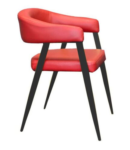 Restaurant Quality Dining Chair in Red with Legs Legs