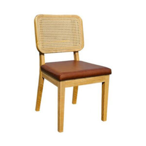 Rattan Back Tan Dining Chair - Restaurant Quality
