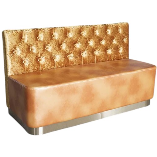 Restaurant-Booth-in-Gold-Fabric-with-Tan-Leather (1)