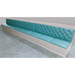 Light Blue Restaurant Booth - Custom Made