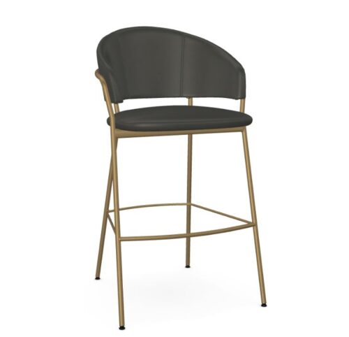 Gold bar Stool with Cemento Faux Leather for Restaurants