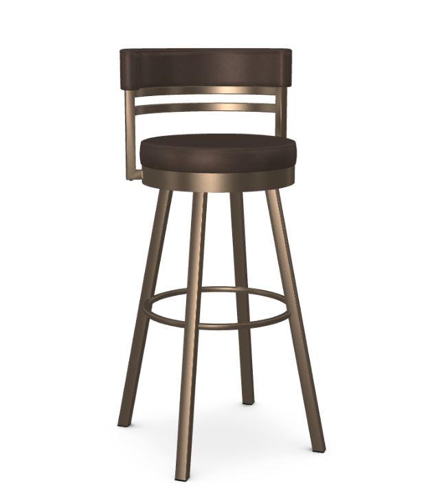 Spectator Height Bar Stool in Gold and Black