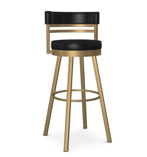 Spectator Height Bar Stool in Gold and Black