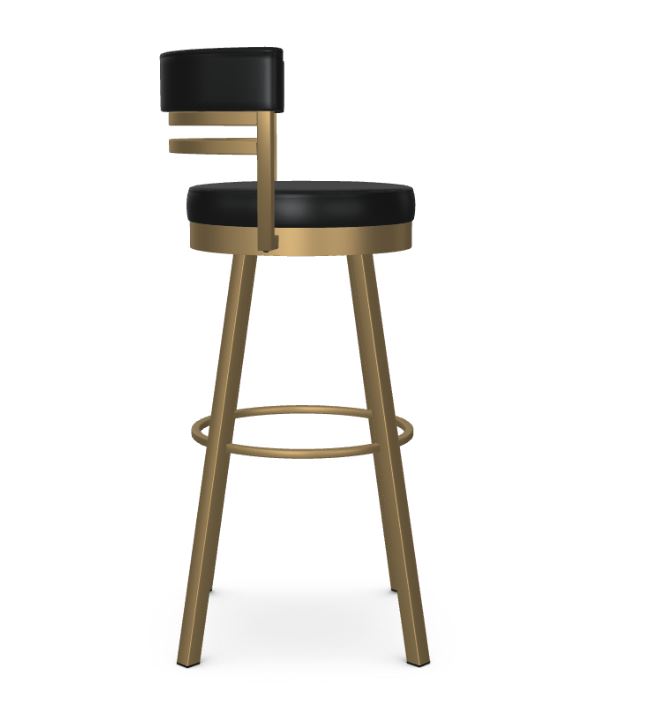 Spectator Height Bar Stool in Gold and Black