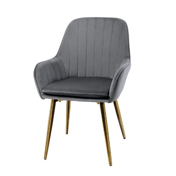 Restaurant Chair in Green Colors with Gold Legs