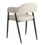 Beige Fabric Dining Chair w/Black Legs