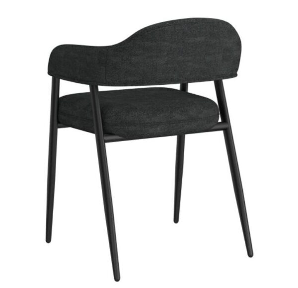 Black Fabric Dining Chair w/Black Legs