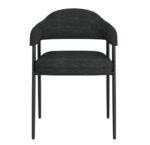 Black Fabric Dining Chair w/Black Legs