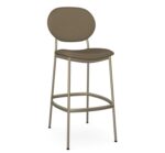 Bar Stool for Restaurants in Champagne with Gold leather