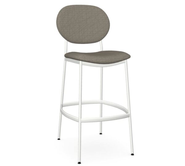 Bar Stool for Restaurants in White with ZigZag