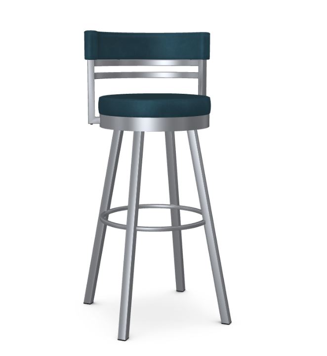 Spectator Height Bar Stool in Magnetite and serulium