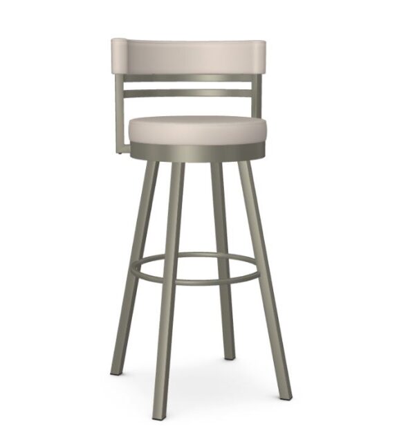 Spectator Height Bar Stool in Titanium and Oyster