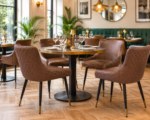 brown chairs in restaurants