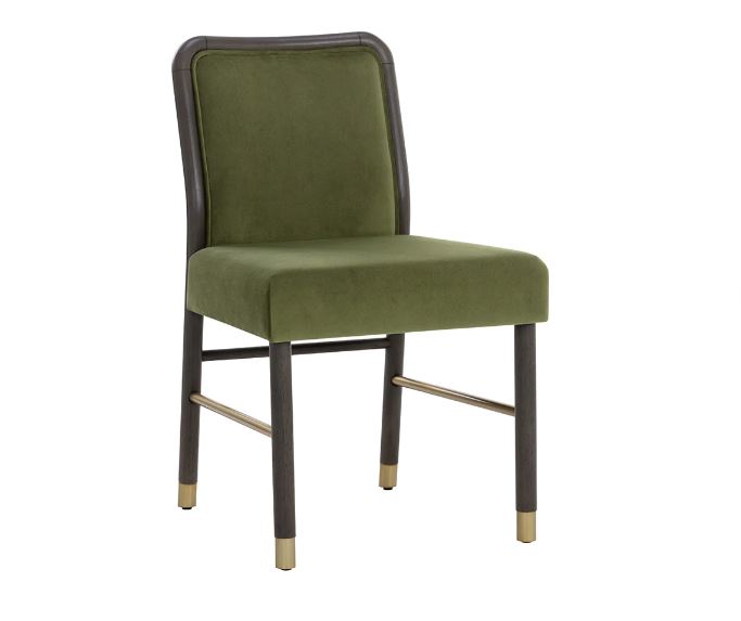 Olive green velvet Dining Chair for Restaurants