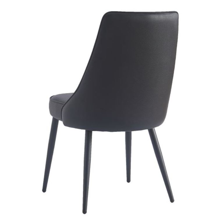 Black Restaurant Quality Dining Chair with Black Legs