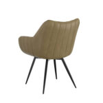 Restaurant Arm Chair in Camel, Olive and Charcoal with Black Legs