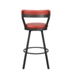 Red Bar Stool for Restaurant with grey frame