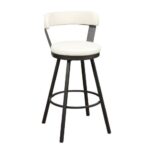 White Bar Stool for Restaurant with grey frame