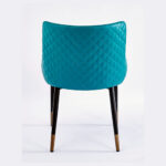 Teal Restaurants Chair wBlack Legs n Antique Gold Caps