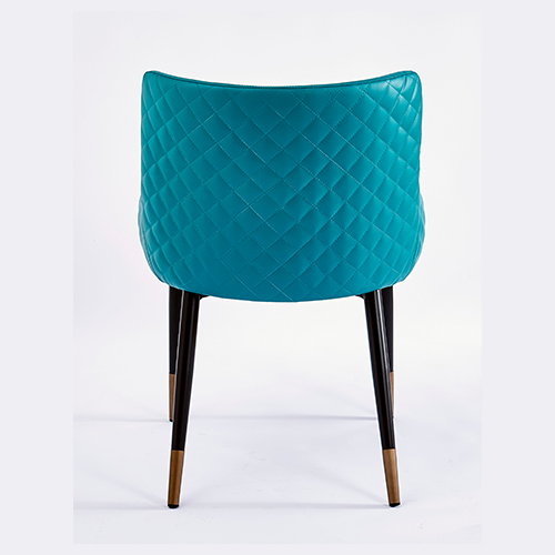 Teal Restaurants Chair wBlack Legs n Antique Gold Caps