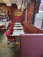 SE-19 tables with Red n gold Chairs