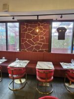 SE-19 tables with Red n gold Chairs