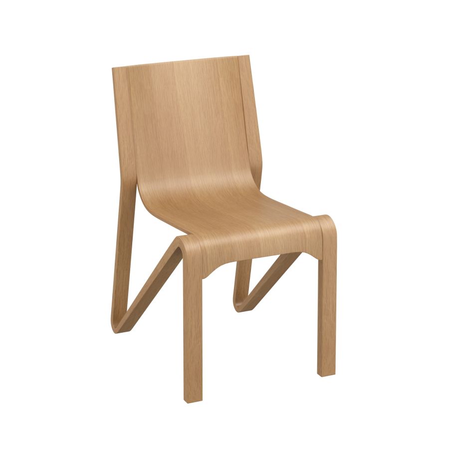 RW-202-853 mid-century wooden chair solid oak veneers