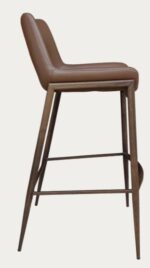 Restaurant Bar Stool, Brown - Black Seat with Brown - Black Legs