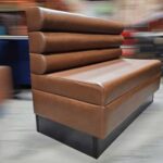 Rollback Restaurant Booth in Tan and Other Colors Custom Made