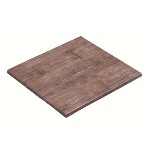 Indoor/Outdoor All Weather Melamine Board Restaurant Table Top in Dark Walnut Color