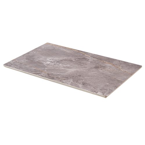 Indoor/Outdoor Grey Marble Pattern Sintered Stone Table Top with Elegant Gold Veining Finish