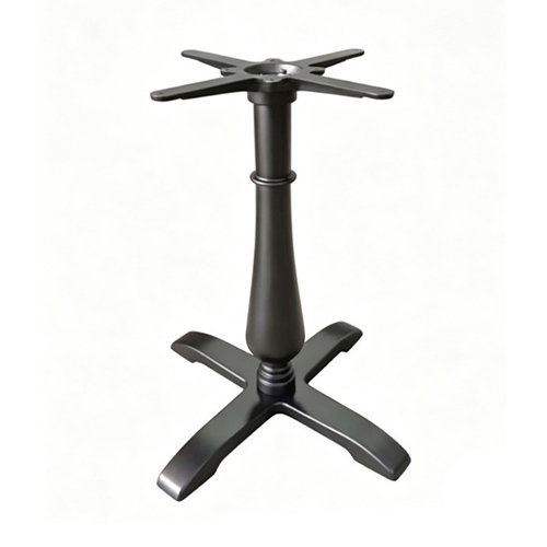 Indoor 24"x24" Black 4-Prong Cast Iron Table Base For Restaurants