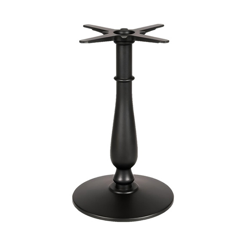 Indoor 20" Round Black Indoor Cast Iron Table Base For Restaurants