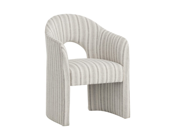  Arched Dining Armchair, Silhouette with Plush Upholstery