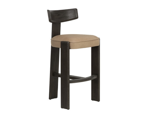 Chocolate Ashwood Frame with Antique Brass Backrest and Santa Cruz Oatmeal Upholstery