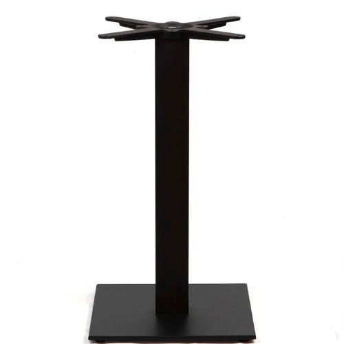 Black Cast Iron Bistro Style Flat Square Table Base For Restaurant