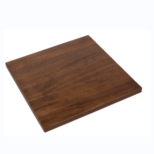 Indoor Solid Pine Wood Restaurant Table Top with Warm Wood Grain in Dark Walnut Finish