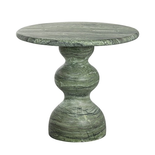 Indoor/Outdoor Concrete Bistro Table with Green Marble-Look